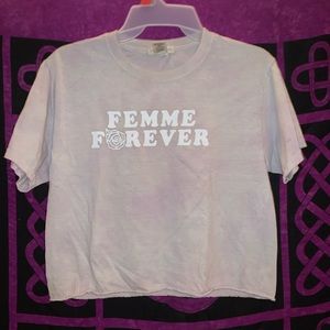 Light pink cropped T-shirt
